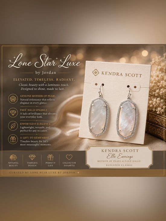 Kendra Scott Jewelry - Kendra Scott Elle Drop Earrings Ivory MOP Pavé | Elevated Classic Boutique